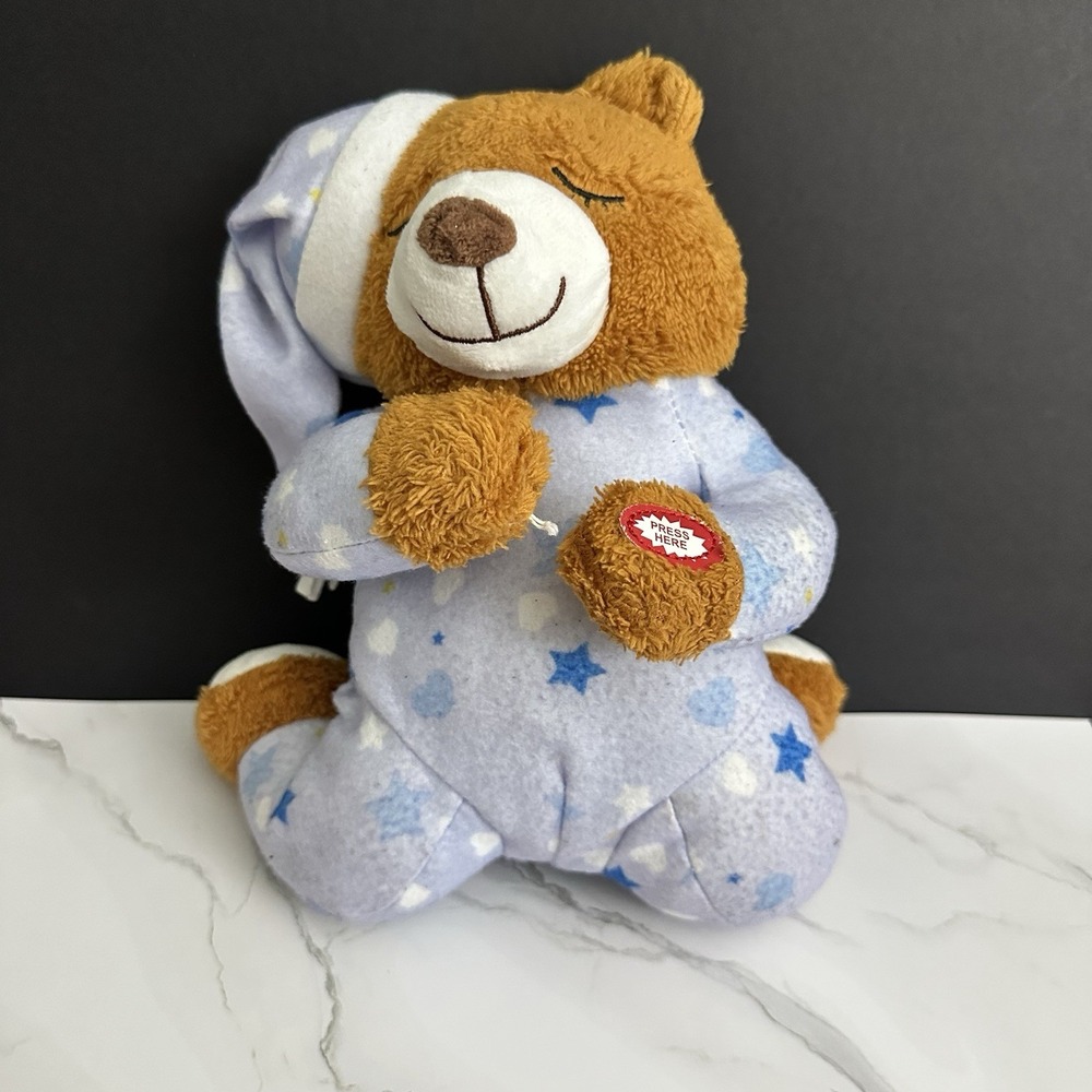 Prayer Pals Prayer Bear Blue Pajamas Plush Prays  Blue Pajama Works